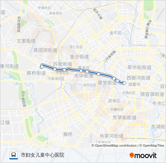 公交905妇女儿童专线路的线路图