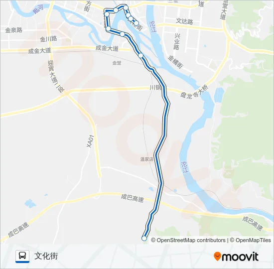 金堂县1路 Bus Line Map