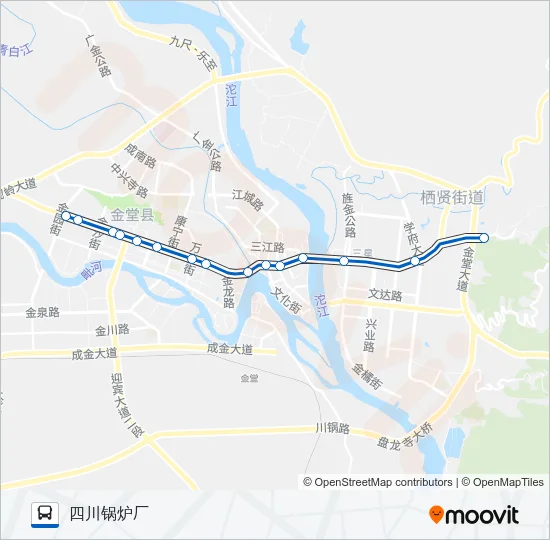 金堂县2路 Bus Line Map