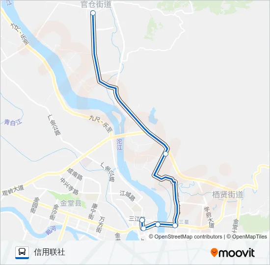 金堂县3路 Bus Line Map