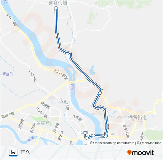 金堂县3路 Bus Line Map