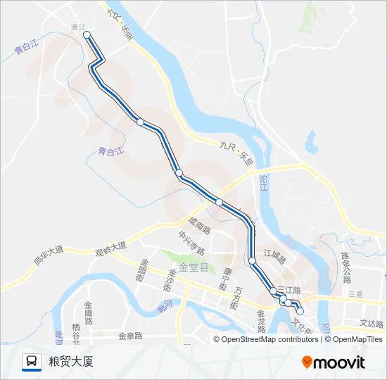 金堂县4路 Bus Line Map