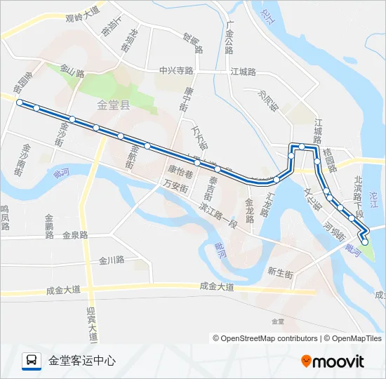 金堂县7路 Bus Line Map