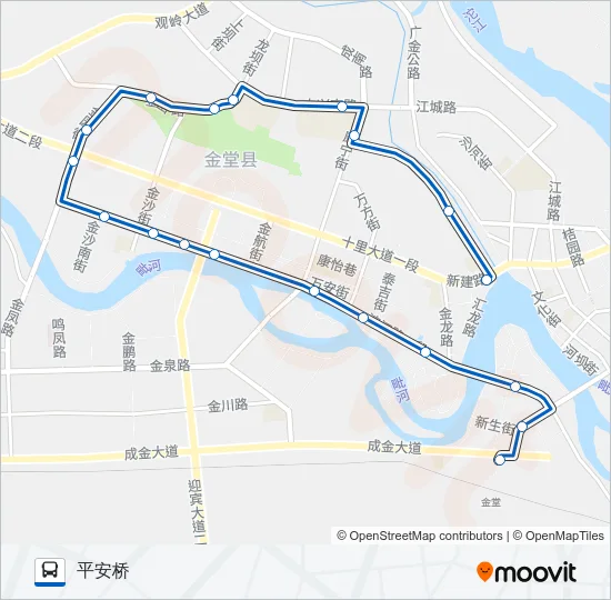 金堂县8路 Bus Line Map