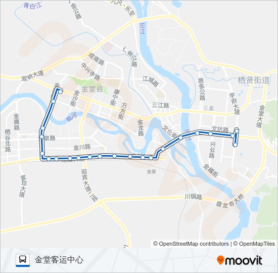 公交金堂县10路的线路图