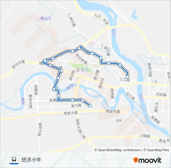 金堂县11路 Bus Line Map