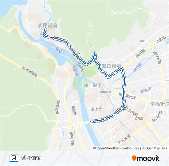 都江堰1路 Bus Line Map