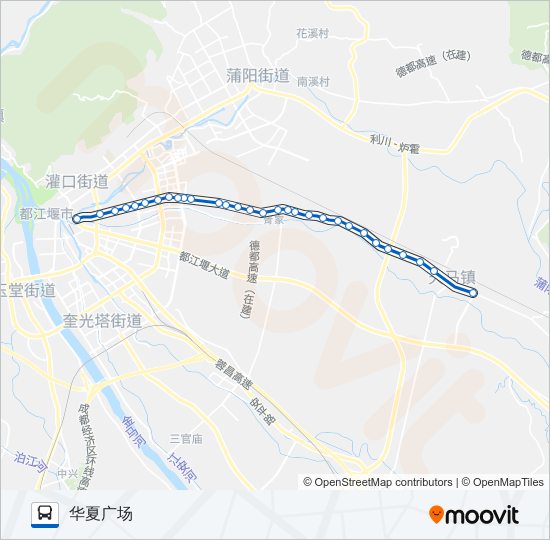 公交都江堰3路的线路图