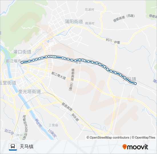 都江堰公交线路图图片