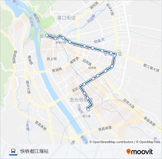 都江堰4路 bus Line Map