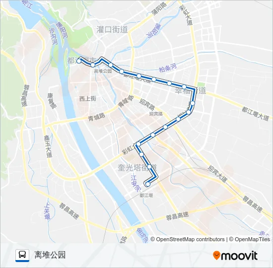 都江堰4路 Bus Line Map