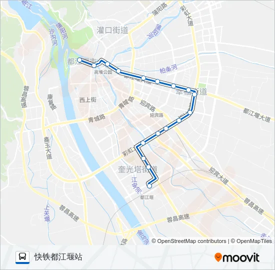 都江堰4路 Bus Line Map