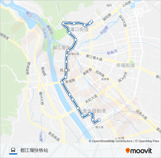 都江堰6路 Bus Line Map
