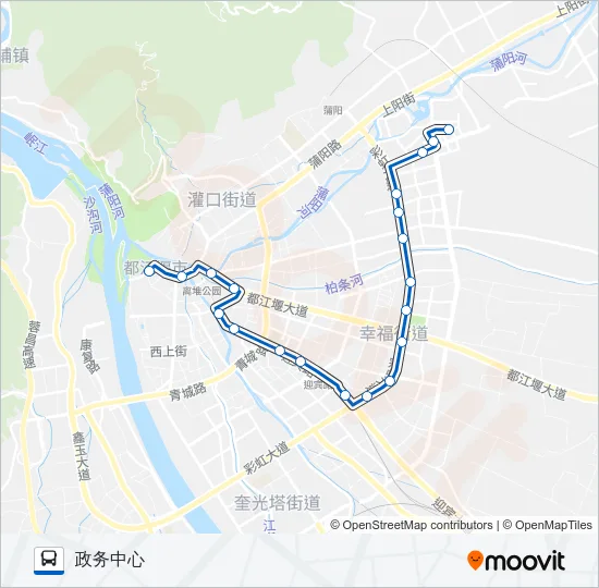 都江堰7路 Bus Line Map