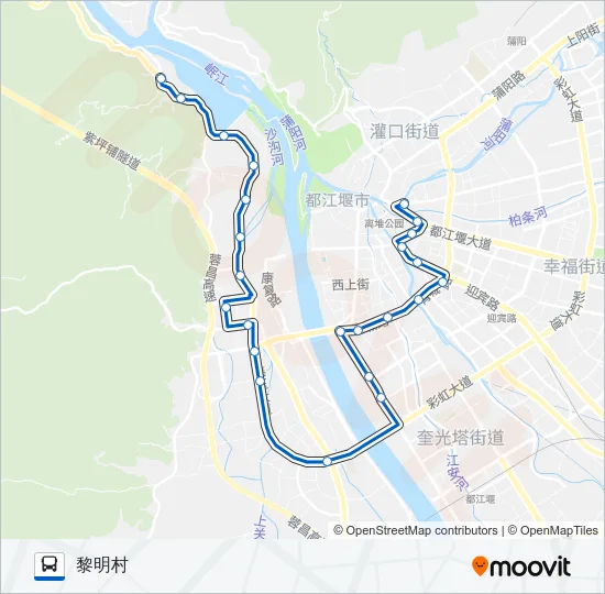 都江堰8路 Bus Line Map