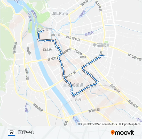 都江堰9路 Bus Line Map