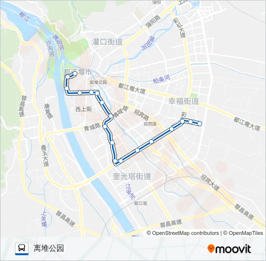 都江堰9路 Bus Line Map