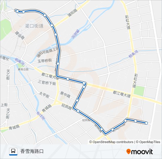 公交都江堰16路的线路图