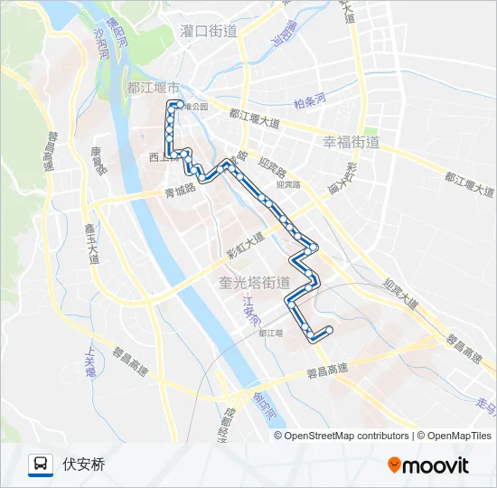 都江堰32路 Bus Line Map