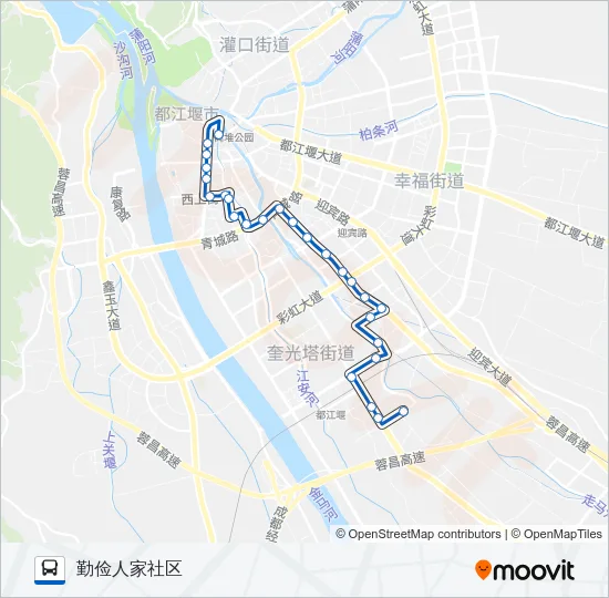 都江堰32路 Bus Line Map