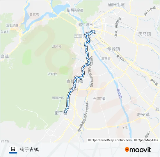 都江堰102路 Bus Line Map