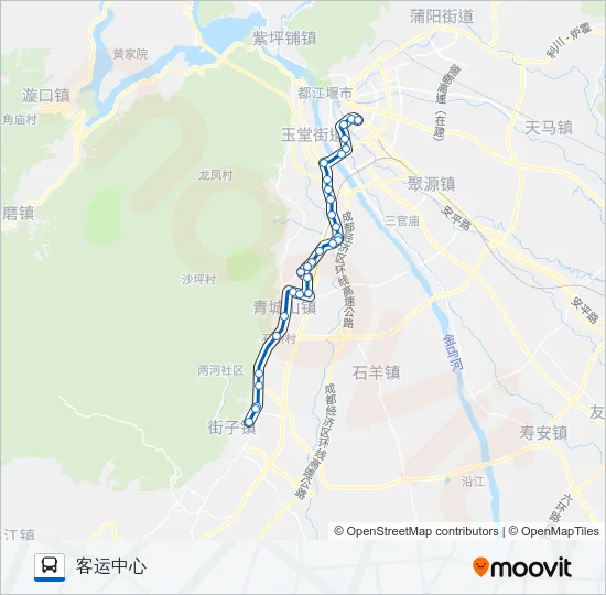 都江堰102路 Bus Line Map