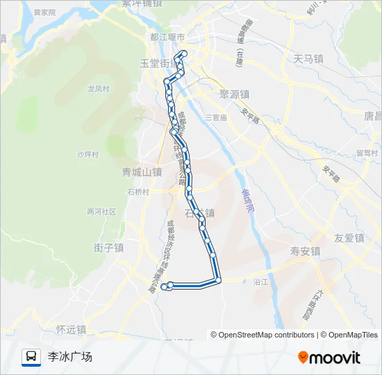 都江堰103路 Bus Line Map