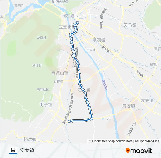 都江堰103路 Bus Line Map