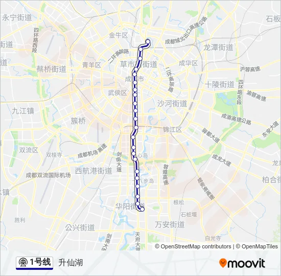 地铁1号路的线路图