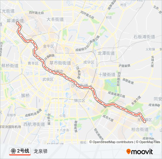 地铁2号路的线路图