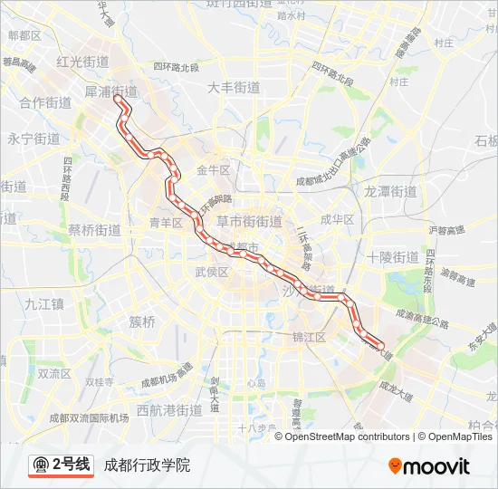 地铁2号路的线路图