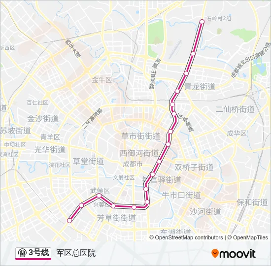 地铁3号路的线路图