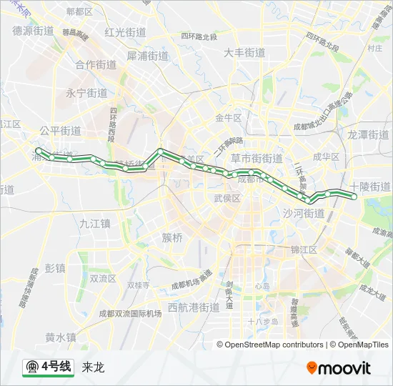 地铁4号路的线路图