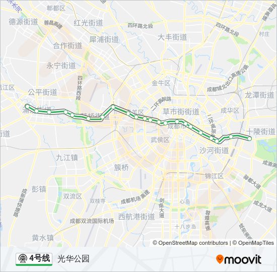 地铁4号路的线路图
