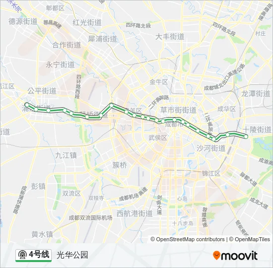 地铁4号路的线路图