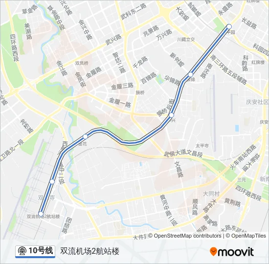 地铁10号路的线路图