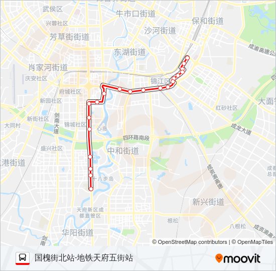 公交G84高峰快路的线路图