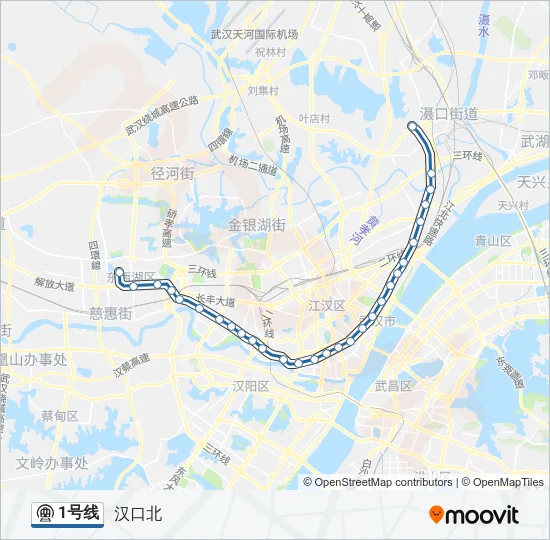 1号线 Metro Line Map