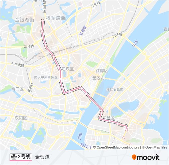 地铁2号路的线路图