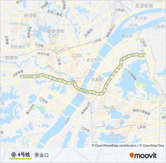 地铁4号路的线路图