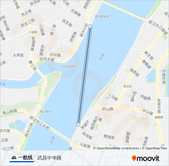 轮渡一航路的线路图