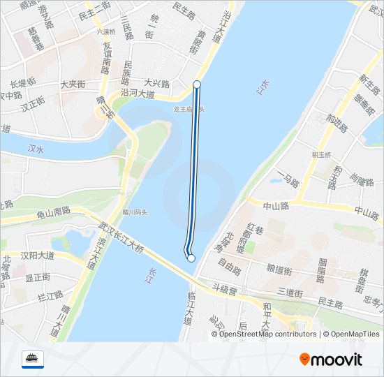 二航线 ferry Line Map