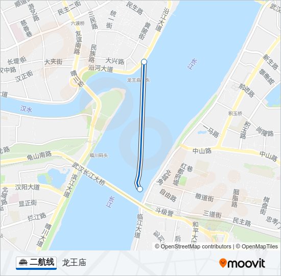 轮渡二航路的线路图