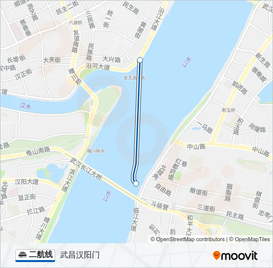 二航线 Ferry Line Map