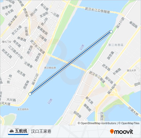 轮渡五航路的线路图