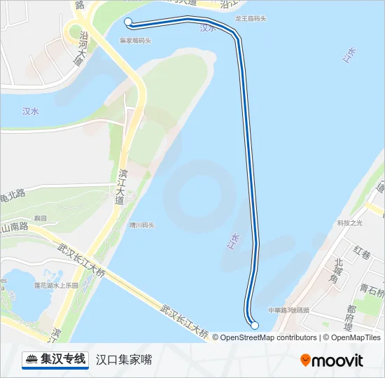 集汉专线 Ferry Line Map