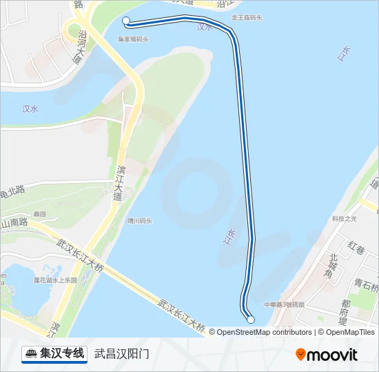 集汉专线 Ferry Line Map