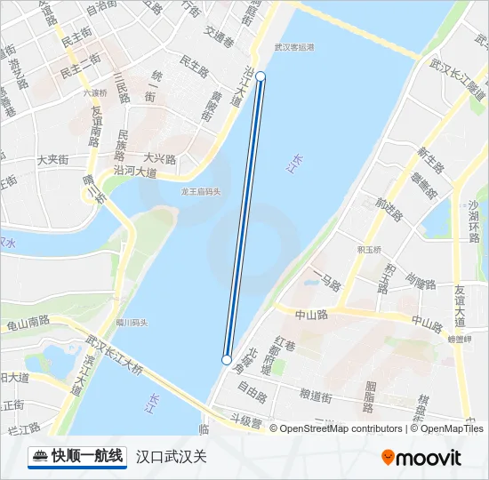 快顺一航线 Ferry Line Map