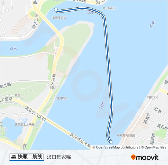 快顺二航线 ferry Line Map