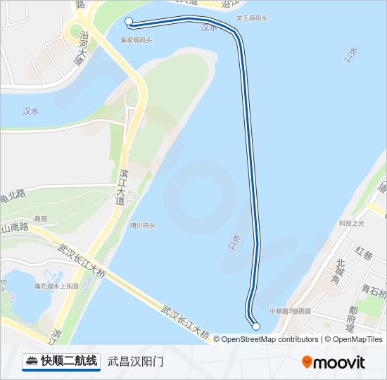 快顺二航线 ferry Line Map
